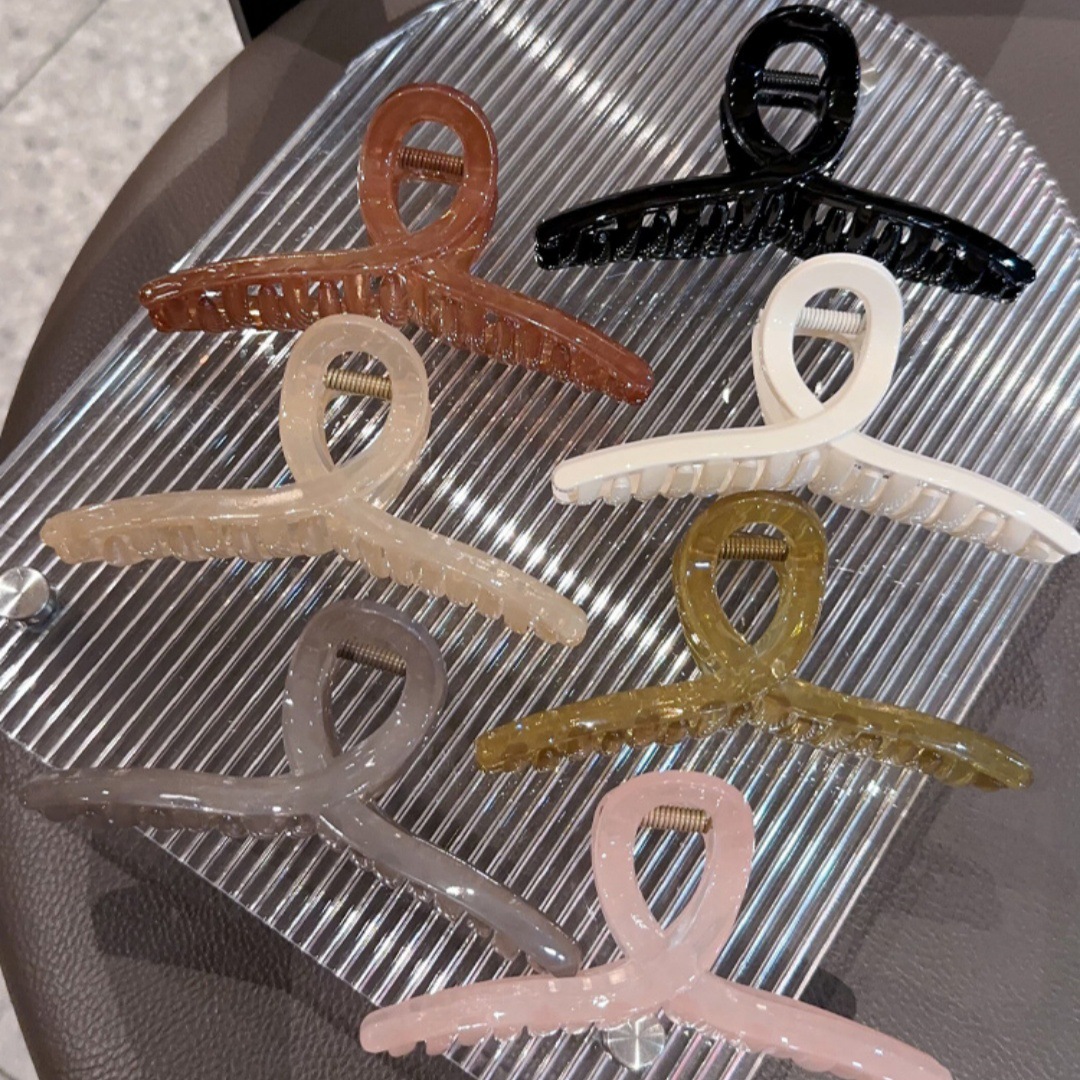 グラブクリップ サメクリップ 良質 13cm ふっくら後頭部の髪 高級ヘアクリップ ハーフタイヘアクリップ 小さな爪クリップ