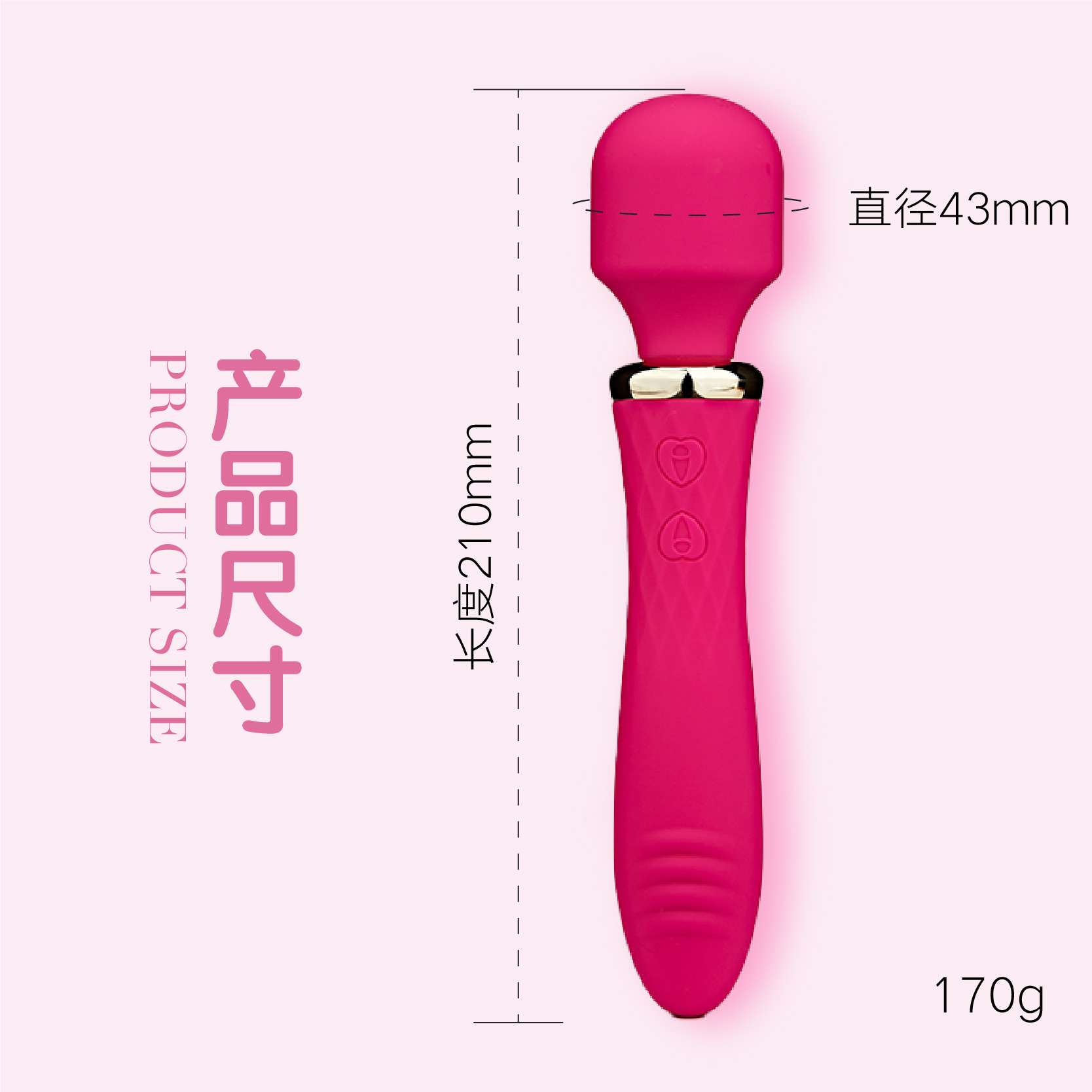 Dual-Head Rechargeable Vibrator, 10-Frequency Silicone Massager for Women — detail image 12