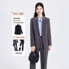 グレースーツ女性2025新型大学生教資公考面接気質職業正装スーツコート