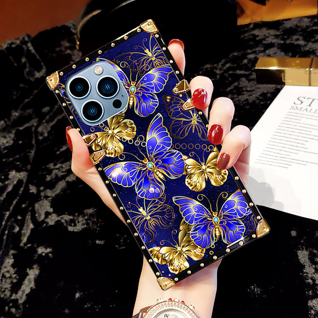 Suitable for iPhone 15 Pro Colorful Butterfly Apple 14 New Creative Painted Anti drop Phone Case_voghion.com