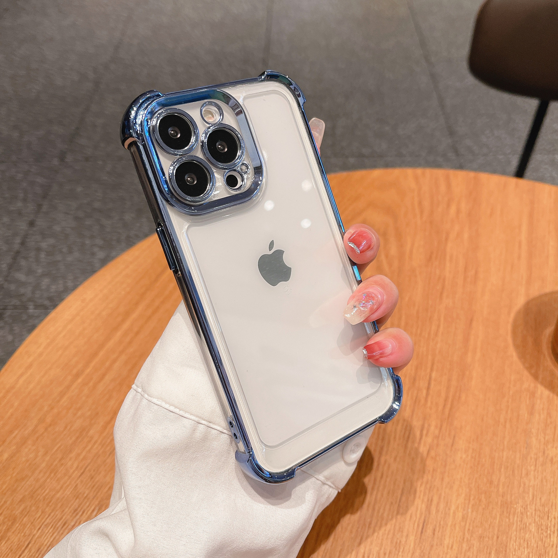 Funda Protectora para iPhone 16, con Protección Anticaídas en las Cuatro Esquinas, Carcasa Rígida Magnética con Airbag Electrochapado para Apple 15 PROMAX