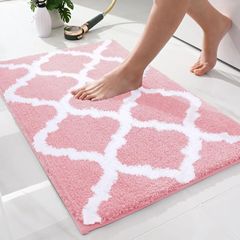 モダンでシンプルな波形バスルーム模造カシミヤフロアマット、浴槽吸収性フットマット、エントリーメイドドアマット、玄関マット
