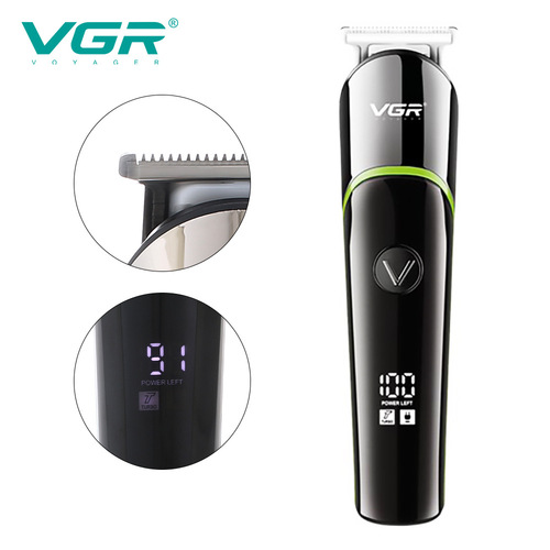 VGR hair clipper electric portable LED display shaving without stuck hair carving baby hair cutting rechargeable clipper V-291