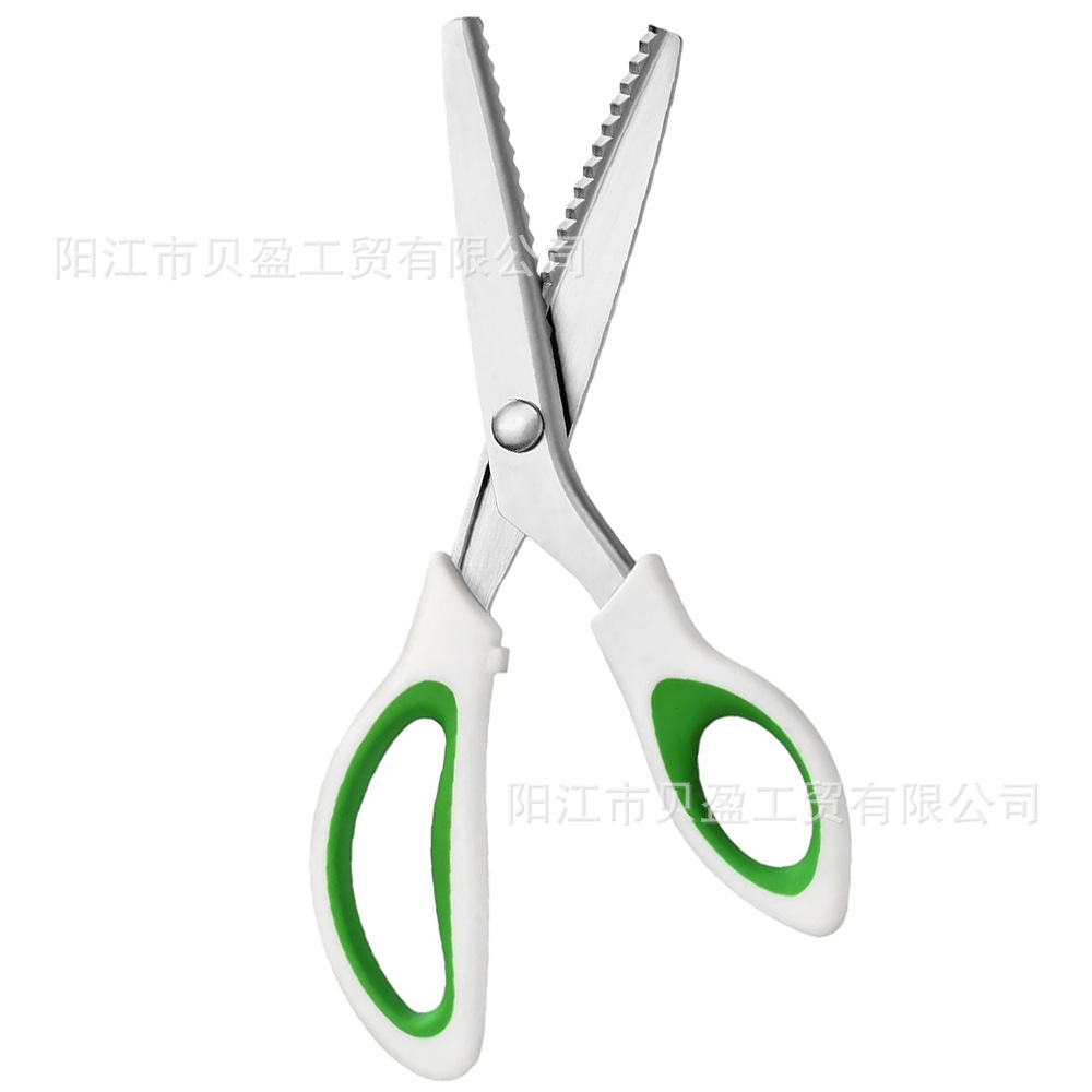 现货不锈钢花边剪刀锯齿剪刀狗牙剪刀三角牙剪刀手工裁缝剪牙布剪