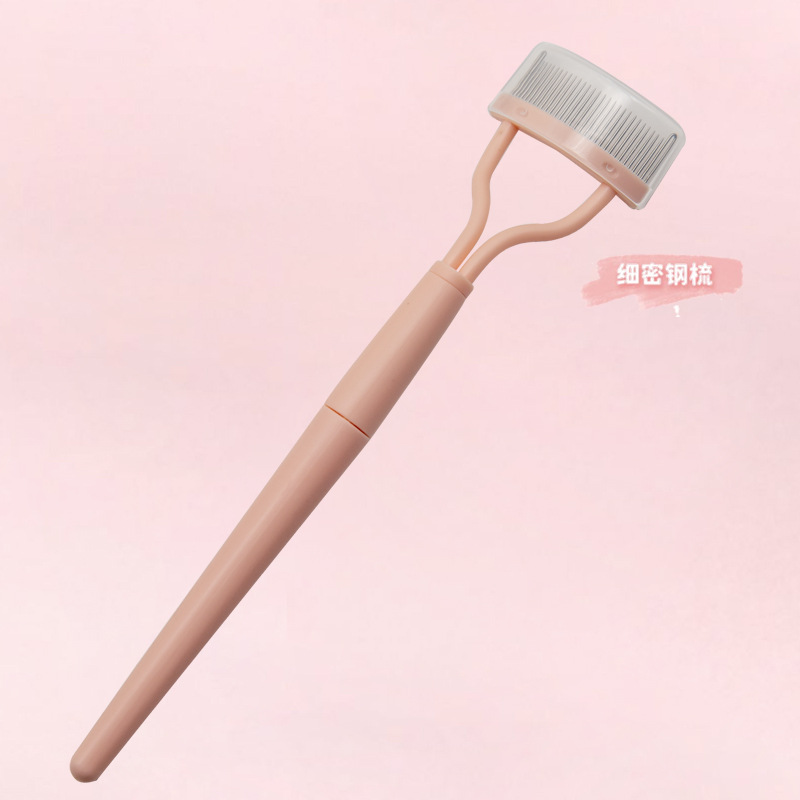 Cepillo de cejas de dientes de acero curvados Cepillo de pestañas de aguja de acero Peine de pestañas Injerto Plantación de pestañas Peinado de pestañas Herramientas de belleza Transfronterizo