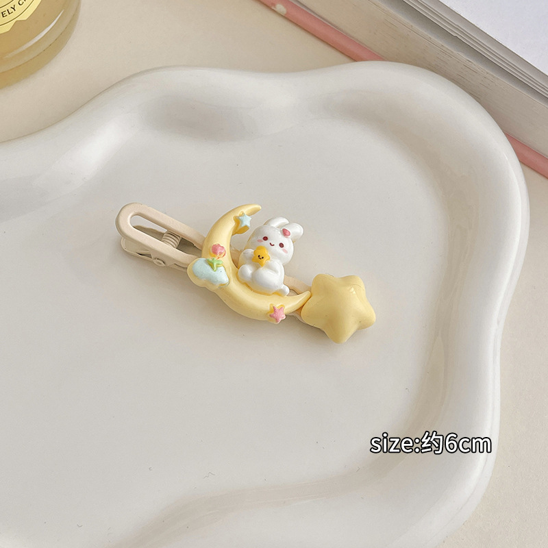 Linda estrella horquilla de dopamina para niños horquilla femenina frente flequillos pequeño clip tocado 2024 nuevo clip lateral