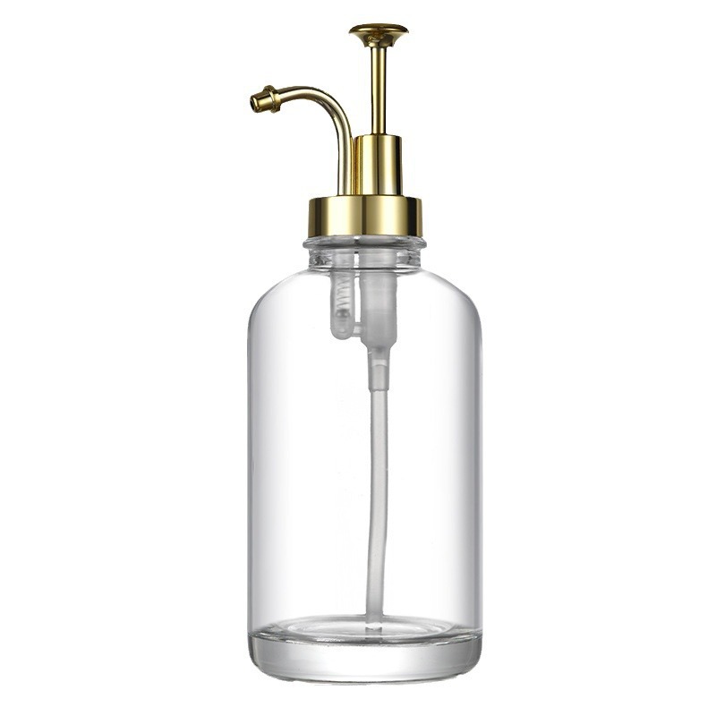 Amazon transfronterizo botellas de vidrio transparente botellas vacías de baño botellas de cosméticos de gel de baño