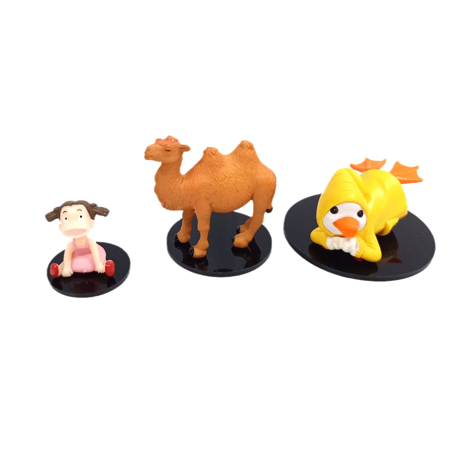 En stock micro paisaje base 2,5-5cm negro de dibujos animados base transparente decoración del coche base de acrílico