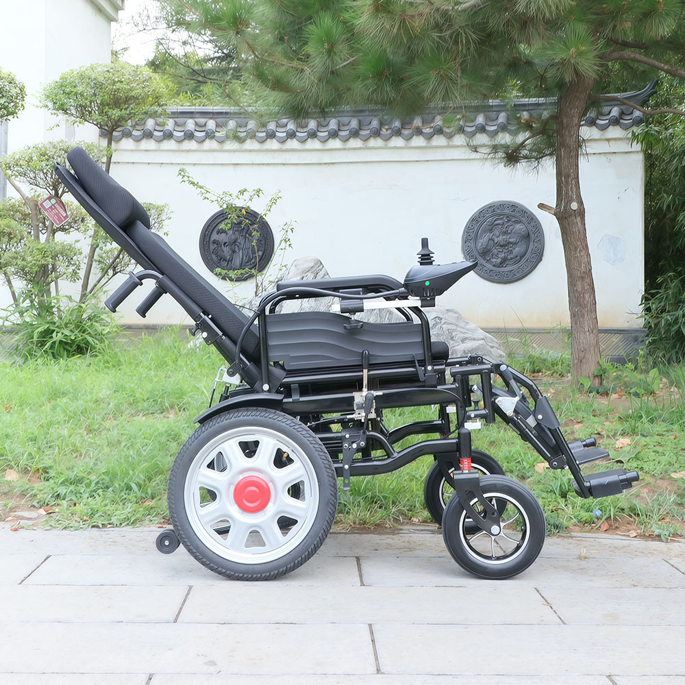 Reclining Electric Wheelchair, Intelligent Fully Automatic Folding Electric Wheelchair for the Elderly and Disabled, Mobility Scooter for the Elderly