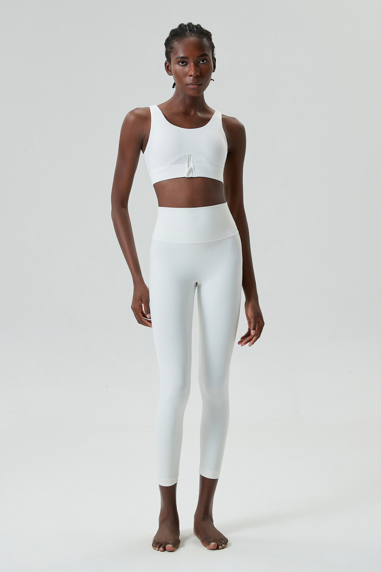 Simple Style Sport Style Solid Color Nylon U Neck Tracksuit Racerback Tank Tops Skinny Pants display picture 10