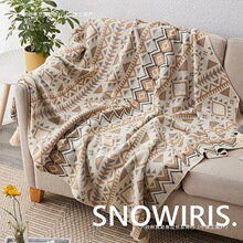 北欧风办公室空调毯针织毯盖腿毛毯全身披肩宿舍午睡小毯子非纯棉