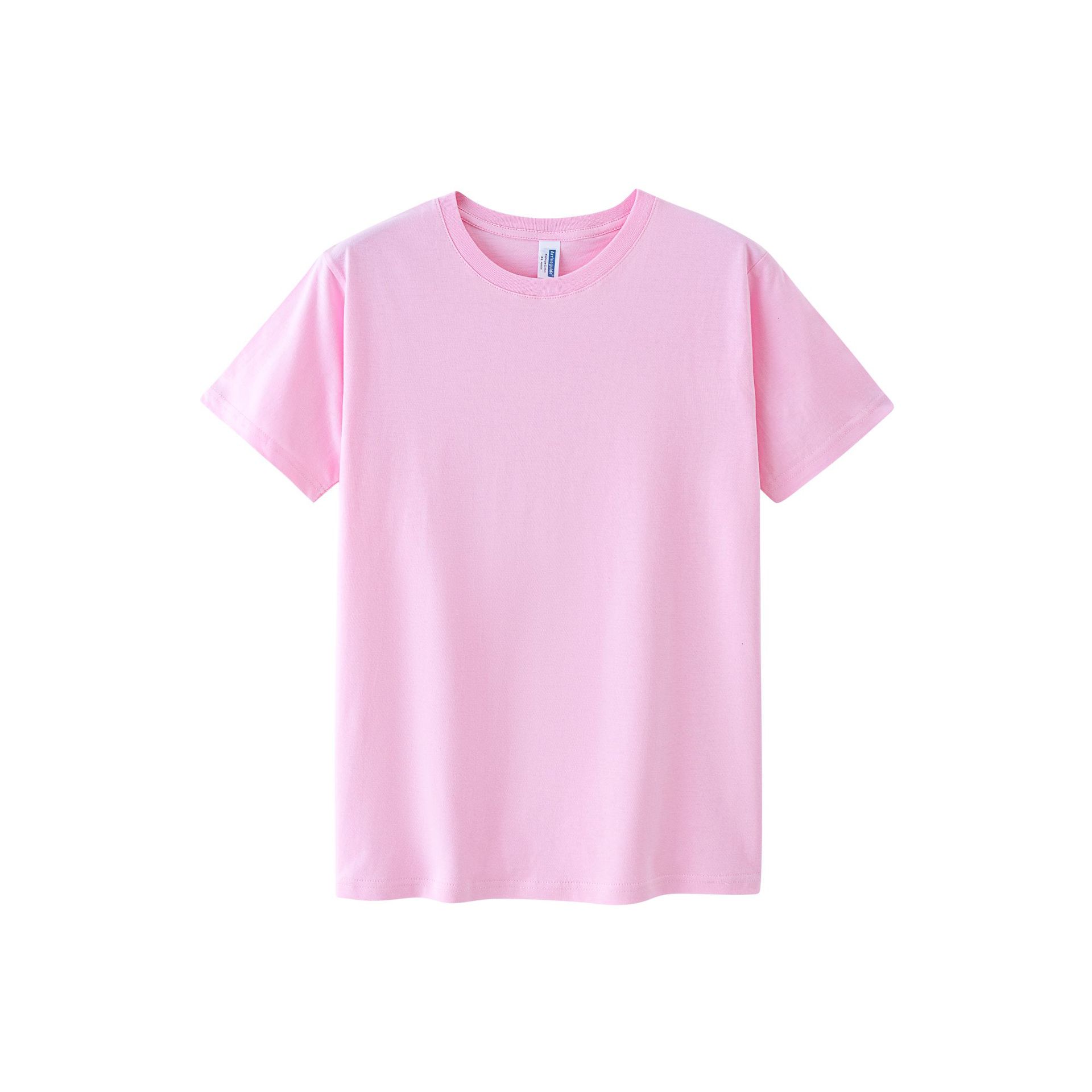 Camiseta de manga corta con cuello redondo de algodón peinado de 150g para hombre, marca de moda, holgada, sencilla, estampada y termoimpresa