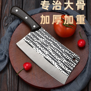 Factory heavy-duty forging bone knife cutting big bone pig feet thickened heavy long-lasting sharp durable stall hot knife