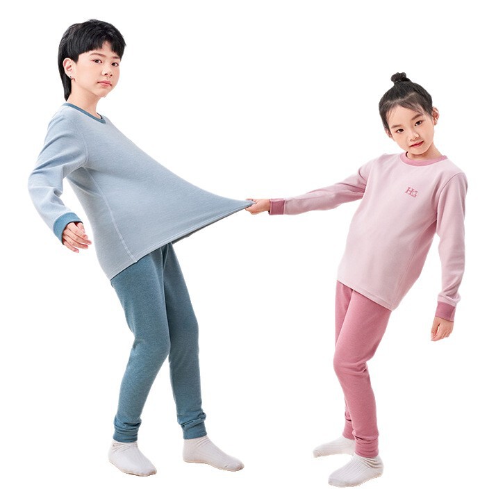儿童保暖内衣男女童秋衣秋裤大童睡衣套装中小童学生青少年打底衫|undefined