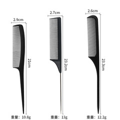 Amazon Best Selling Carbon Steel Material High-Temperature Resistant Anti-Static Salon-Specific Sharp Tipped Wide-Tooth Double-Head Apple Comb