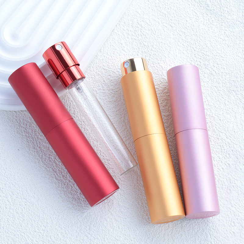 香水瓶 8ml10ml 二層式アルミ製回転スプレーボトル 香水分注ボトル 伸縮式口腔ボトル|undefined