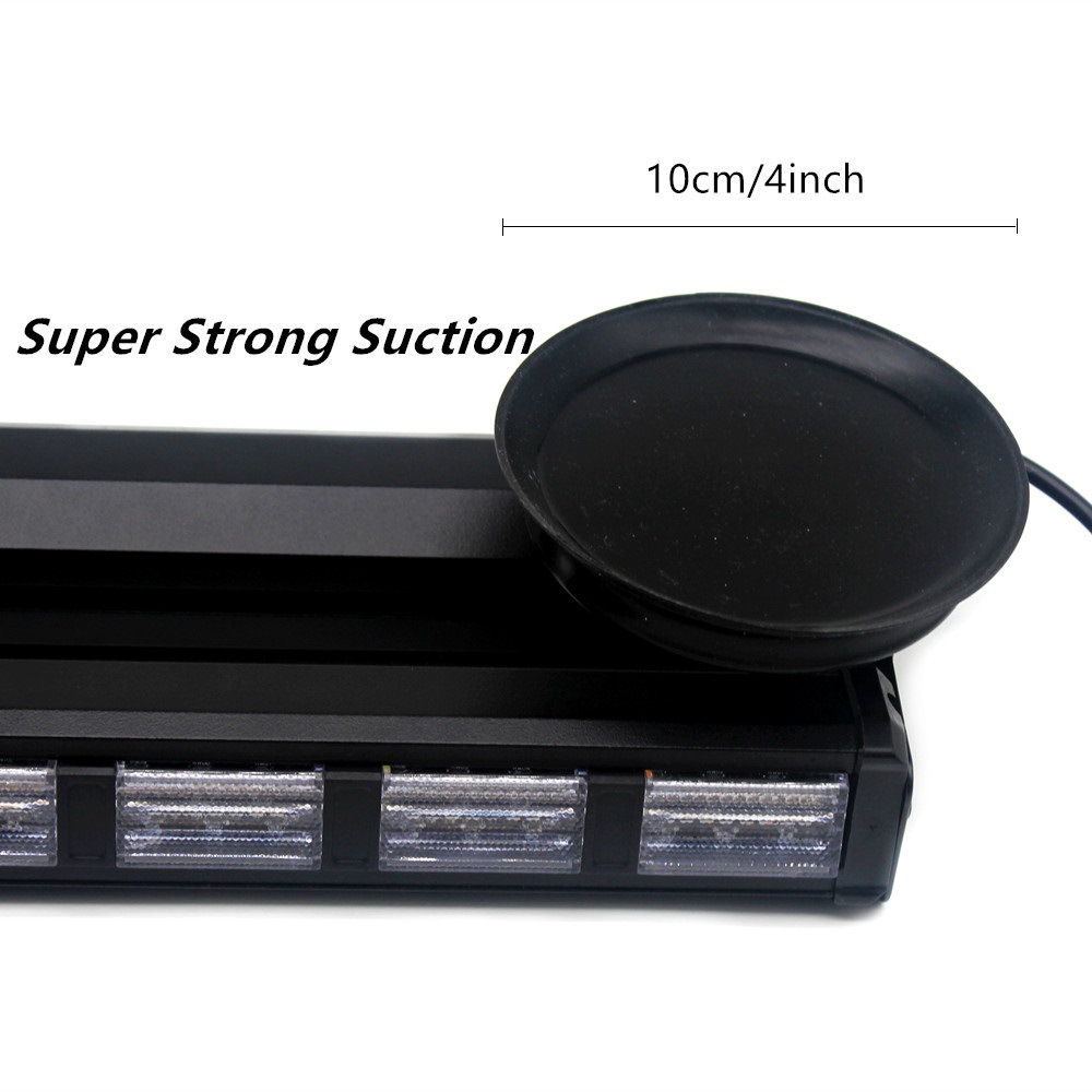 162Led Double Row Color Changing Strobe Light 360 ° Surrounding Light, Engineering Vehicle Warning Light, Ceiling Bar Light, Magnet Type