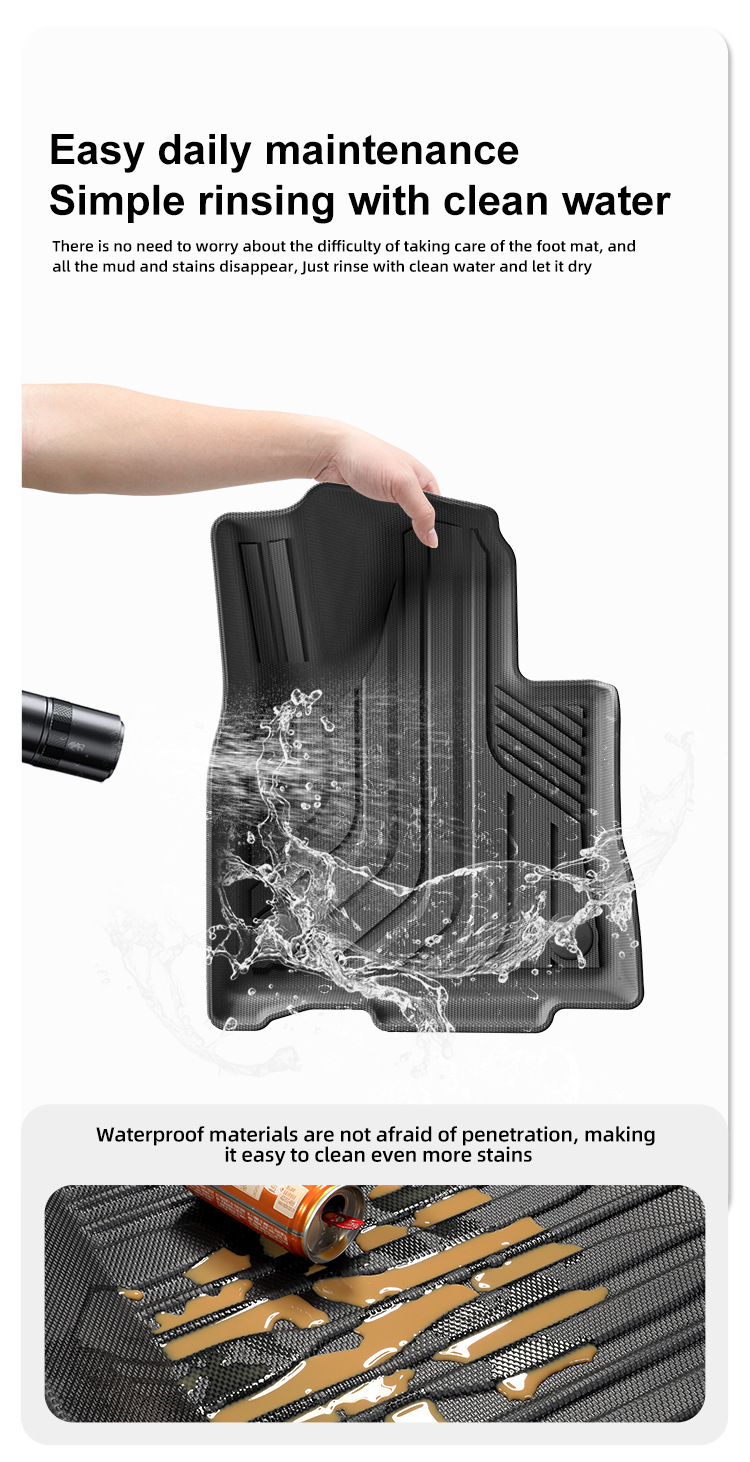 Ford Explorer Floor Mats 2016-2025 Full Coverage TPE Trunk Mat
