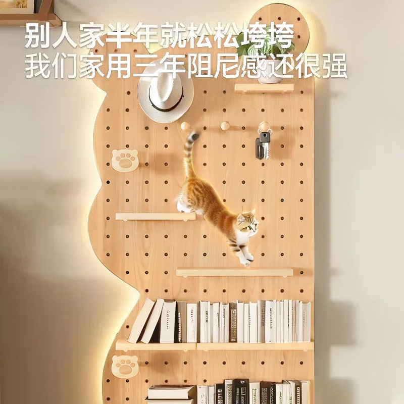 Tablero de agujero de ballena, entrada de madera maciza, entrada, pantalla de almacenamiento, decoración de pared, estante de pared de sala de estar