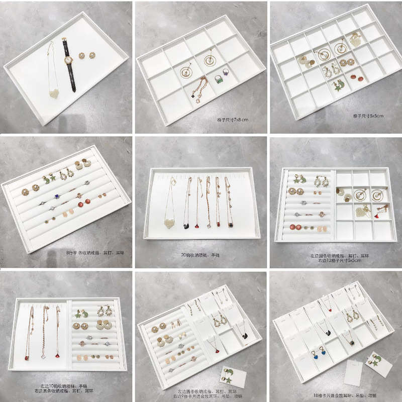 Brushed Leather Pu Jewelry Display Tray Ring Necklace Bracelet Jewelry Jade Display Storage Box Jewelry Display Stand Brushed Leather Pu Jewelry Display Tray Ring Necklace Bracelet Jewelry Jade Display Storage Box Jewelry Display Stand