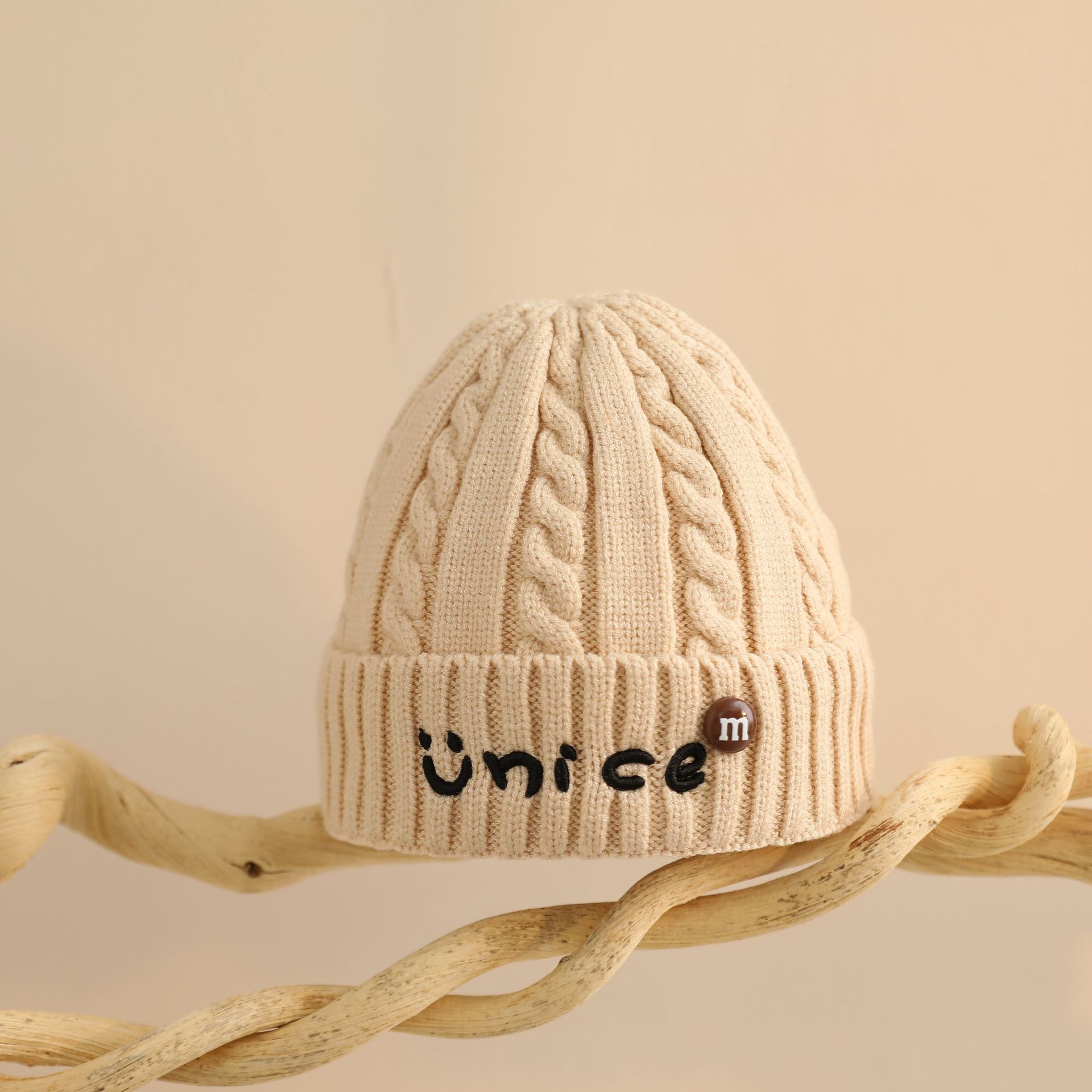 Sombreros para niños coreanos ins otoño invierno para niños letras sombreros de lana de punto para niñas oídos cálidos sombreros para bebés