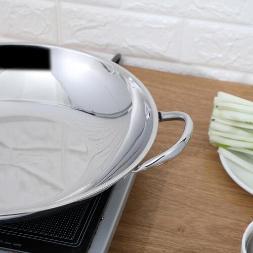 Factory direct sale extra-thick stainless steel spill-proof bar cauldron pot with lidless dry pot alcohol stove for takeaway mini hot pot
