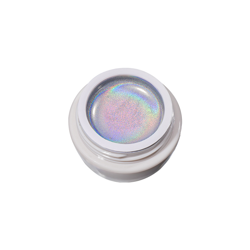 Llenar pegamento de esmalte de uñas en 2025 nuevo pegamento de metal láser de alto brillo plateado ranura superbrillo nail art especial al por mayor