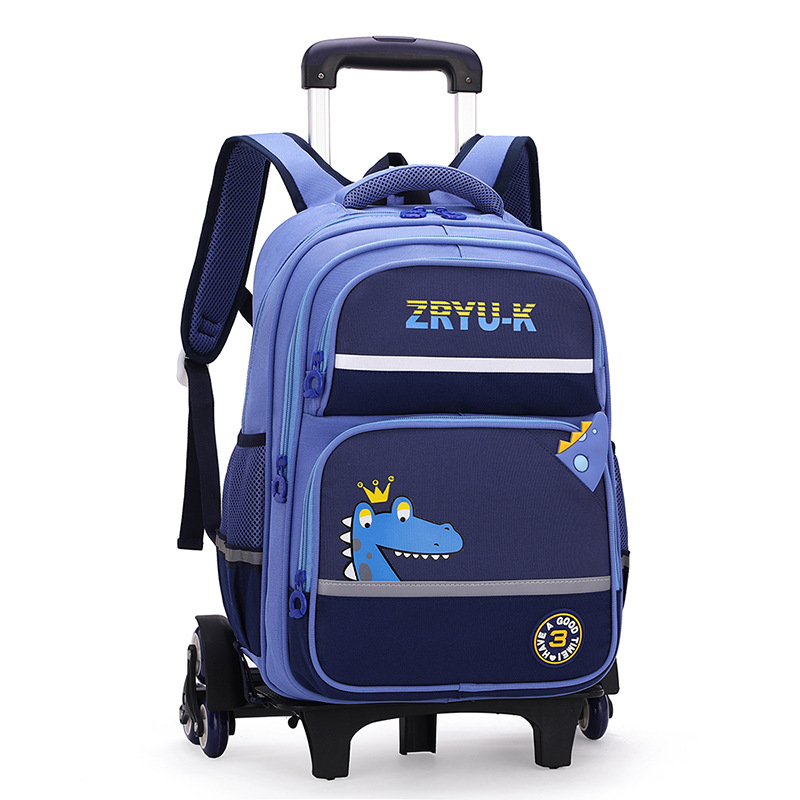 Entrega de pescado natural nueva mochila trolley estudiante de la escuela primaria grado 2-5 niños y niñas a prueba de agua