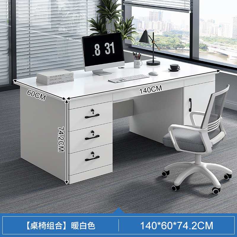Escritorio simple y moderno escritorio de la computadora del hogar cajón escritorio de la oficina mesa y la silla combinación escritorio individual banco de trabajo