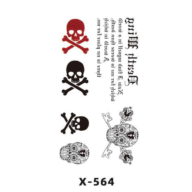 Arco de flor pequeña pegatinas de tatuaje fresco 3D dibujos animados transfronterizo Henna rosa impermeable texto en inglés pegatinas de tatuaje