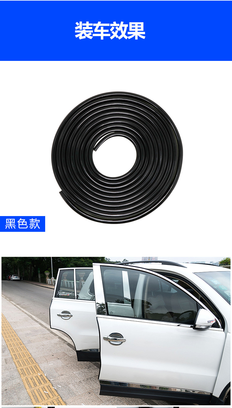 Car Transparent U-Shaped Anti-Collision Strip Door Edge Door Protection Strip Anti-Scratch Widened and Thickeneded Edge Decorative Strip