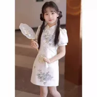 Девушки Летний новый темперамент китайский стиль юбка cheongsam девушка леди новое китайское платье платье