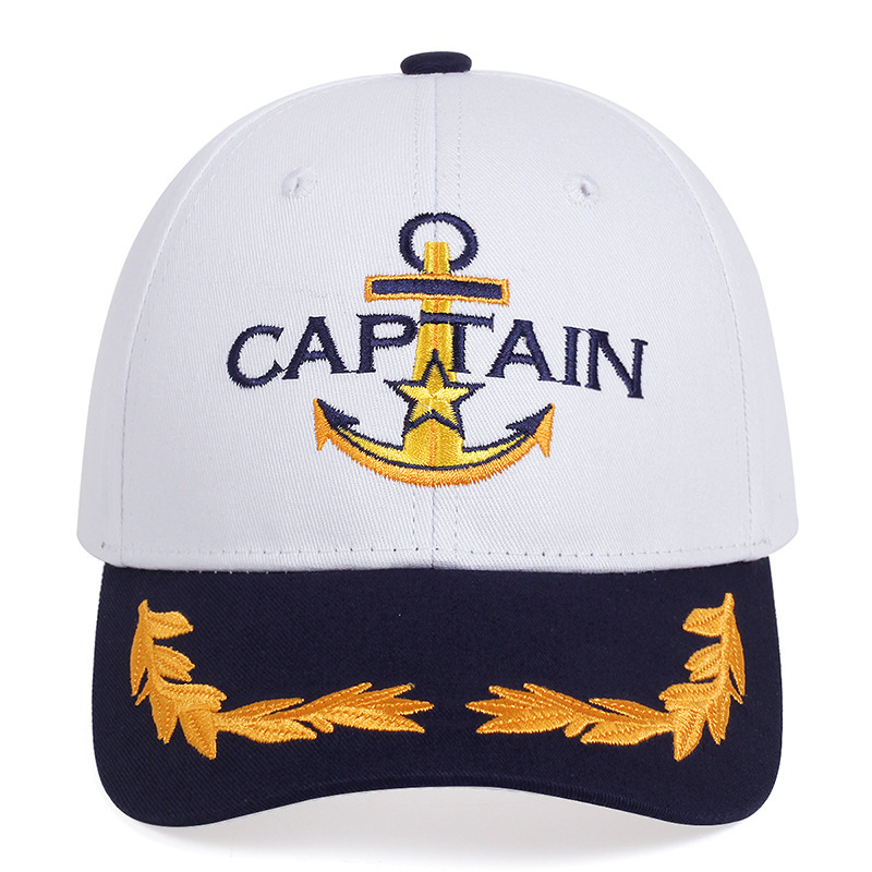 Curved Eaves Rim Unisex Casual Letter Anchor Grain Embroidery Curved Eaves Baseball Cap