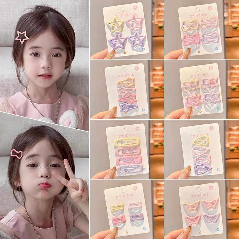 2025 nuevo cabello de niñas pinzas de cabello de frange lateral pinzas de cabello rotas para niños frente BB pinzas de cabello de estrellas pinzas de cabello