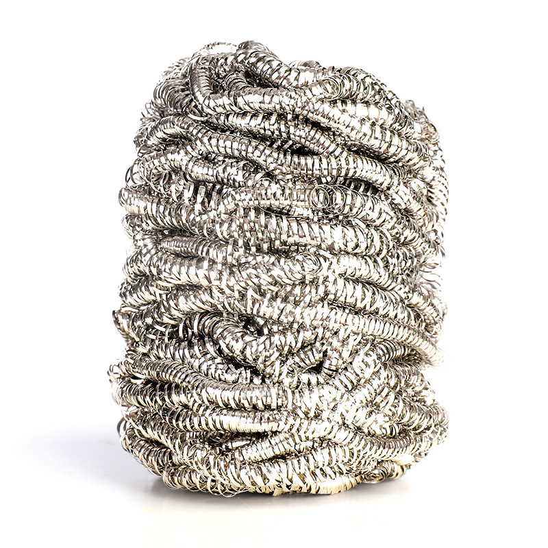 304 acero inoxidable bola de alambre de acero embalaje independiente lavavajillas cepillo bolas de limpieza lavavajillas bolas de alambre de limpieza fábrica al por mayor