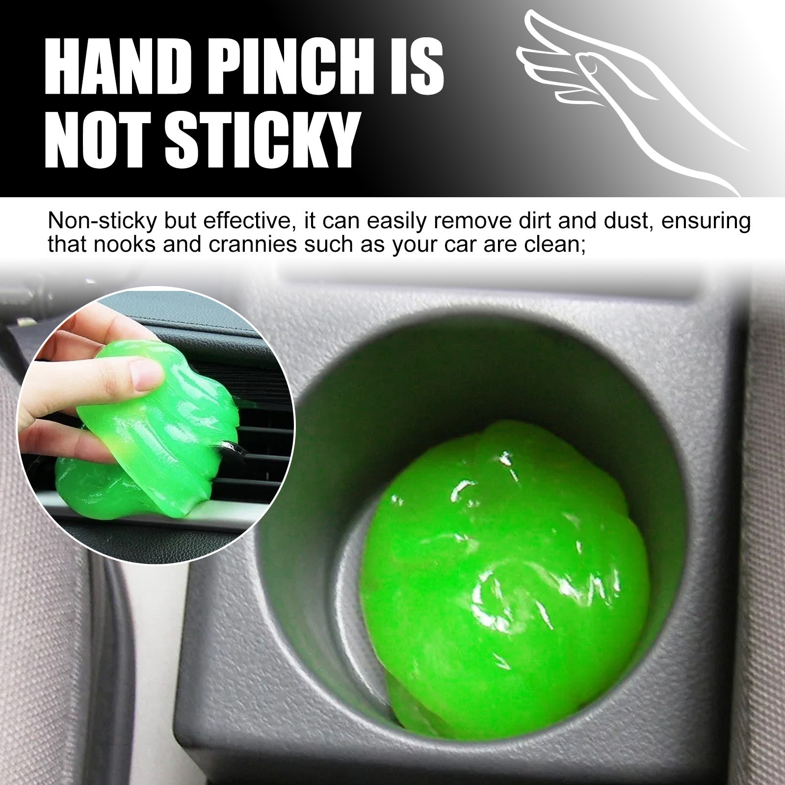 Autótisztító gél Autó belső ülések Vízmentes felújítási tisztítás Hordozható fertőtlenítő műtárgy_voghion.com