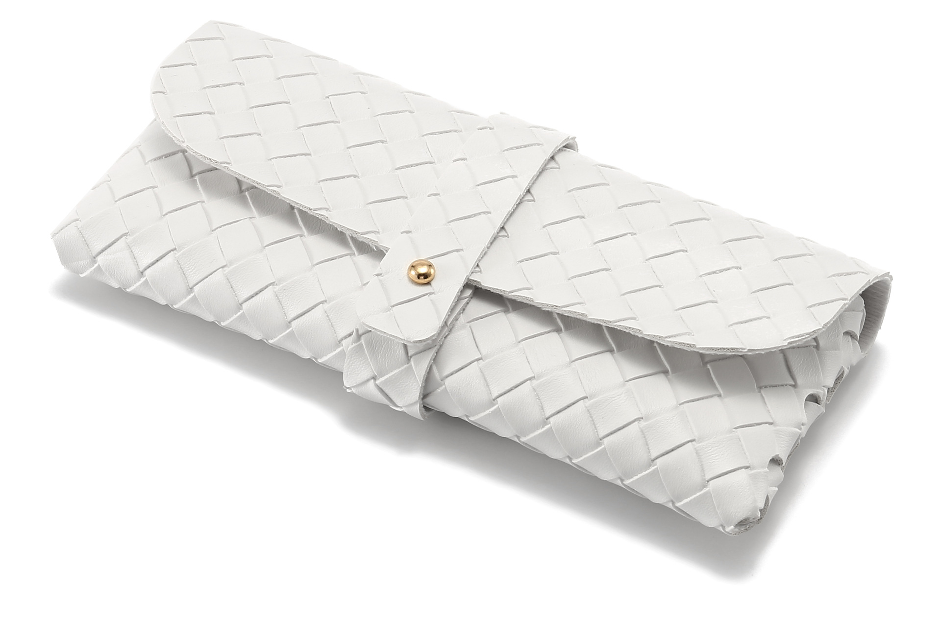 Grid Pattern 22 New Woven Glasses Case Leather Sunglasses Case Black Sunglasses Case Customizable Logo In Stock