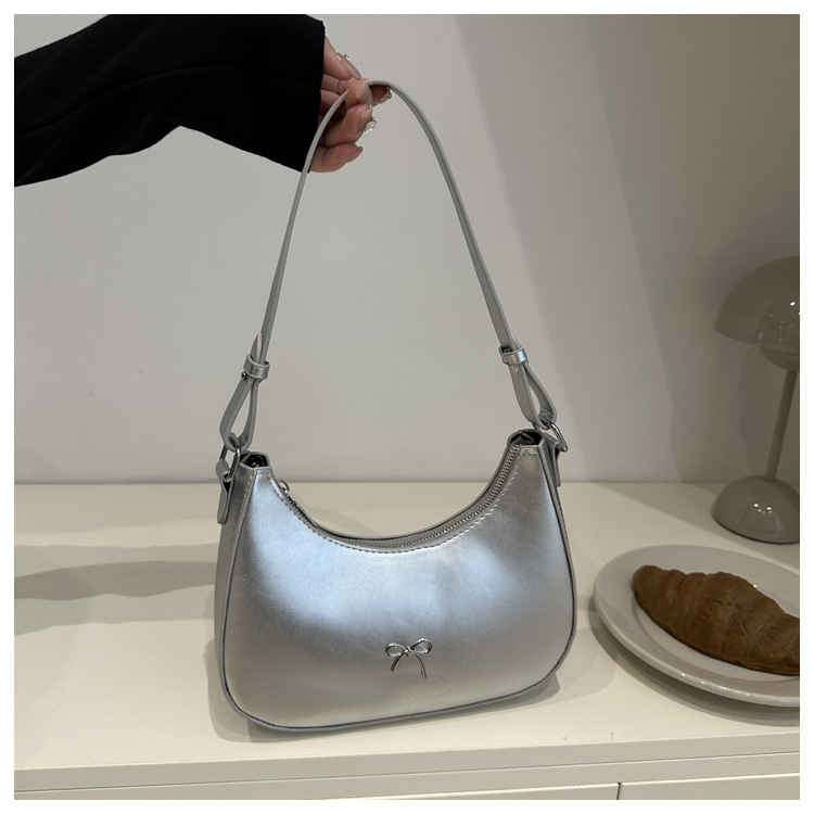 450g Weight Nylon Lining Material Zipper Closure Type Single Shoulder Strap Strap Type Shoulder Bag Bags Type Daily Occasion Pu Leather Material Solid Color, Bow Knot Pattern All Seasons Season Women's Gender Sewing Thread Design Streetwear Style Square Shape Large Size Women's Large Pu Leather Solid Color Bow Knot Streetwear Square Zipper Shoulder Bag 无