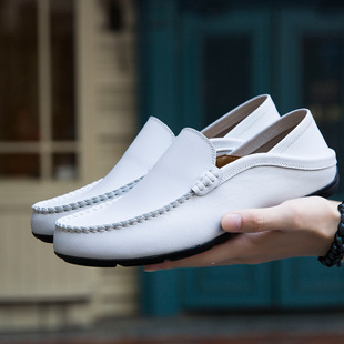 Cross-border New Doug Shoes Men's Leather Men's Casual Leather Shoes Foreign Trade Cowhide Men's Shoes British Soft Bottom Lazy Shoes Trendy