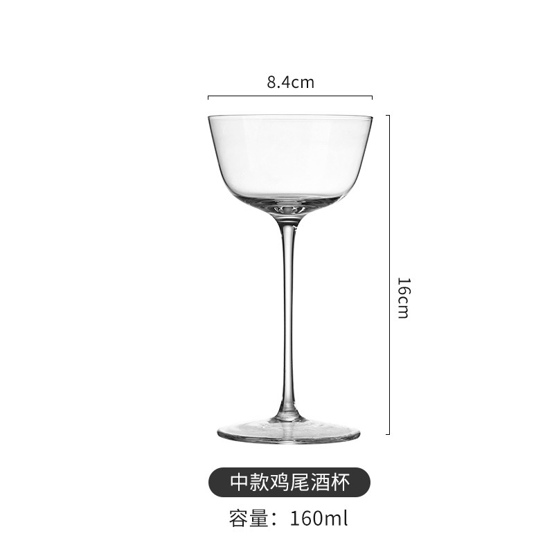 Tazas de champagne caseras de cristal de alto valor tazas de vino tazas de vidrio tazas de cóctel