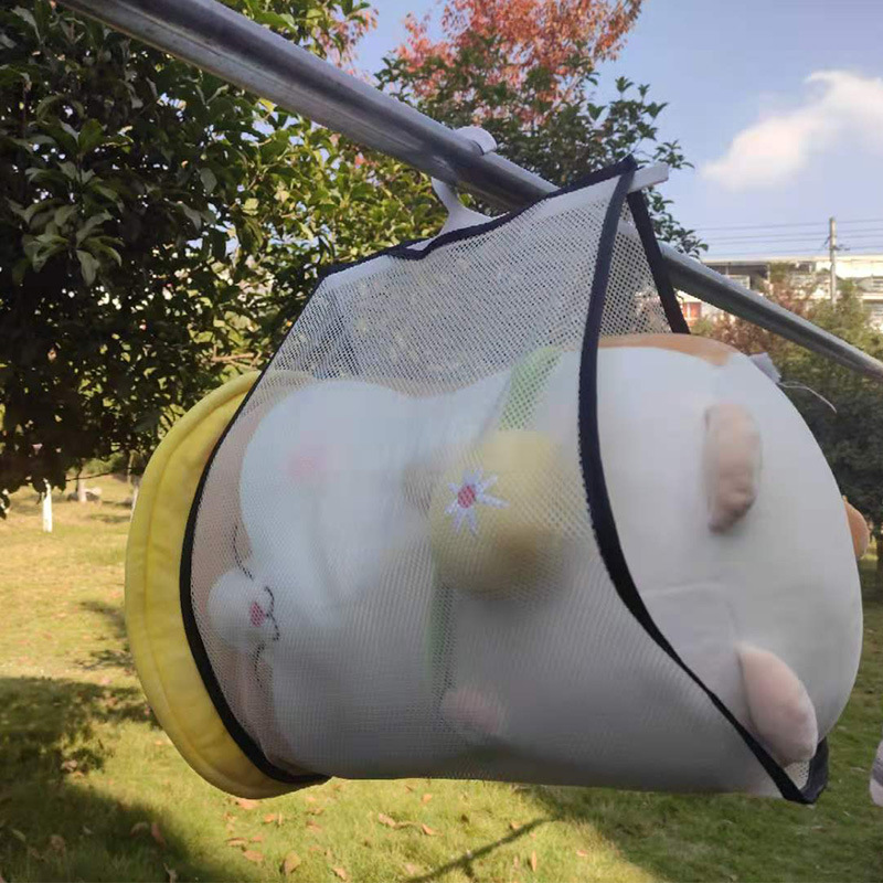 加厚兩件套印花曬枕頭神器多功能陽台室外防風枕頭晾曬網現貨批發