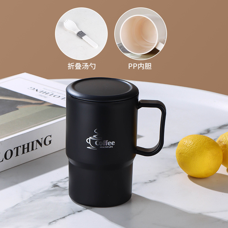 304 acero inoxidable simple taza de automóvil taza de café de gran capacidad taza de separación de té portátil taza de oficina