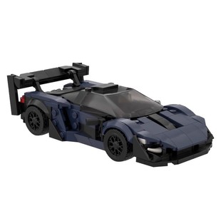 MOC building blocks compatible with Lego 58351 sapphire blue McLaren Senna gtr eight-grid car racing model assembly gift