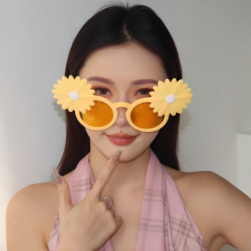 Gafas de Fiesta con Forma de Margarita de PC Decorativas para Playa