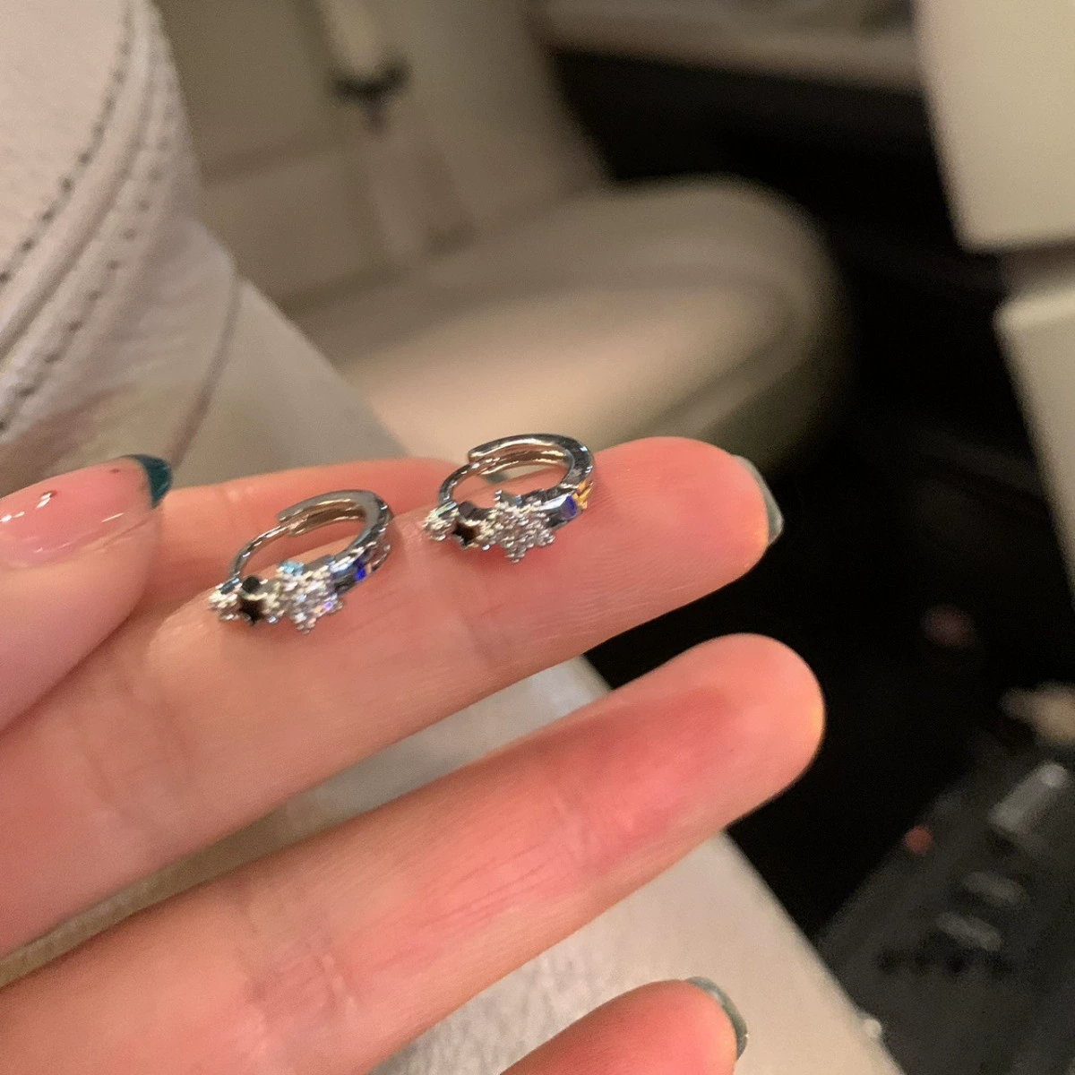 Серьги, маленькие высококачественный стиль, компактные 2,1 × 2,05 см