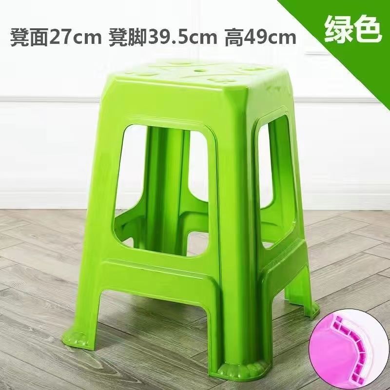 Taburetes de plástico populares para uso doméstico, sillas gruesas para adultos, taburetes altos, taburetes cuadrados para cambiar zapatos, venta directa de fábrica al por mayor. image 25
