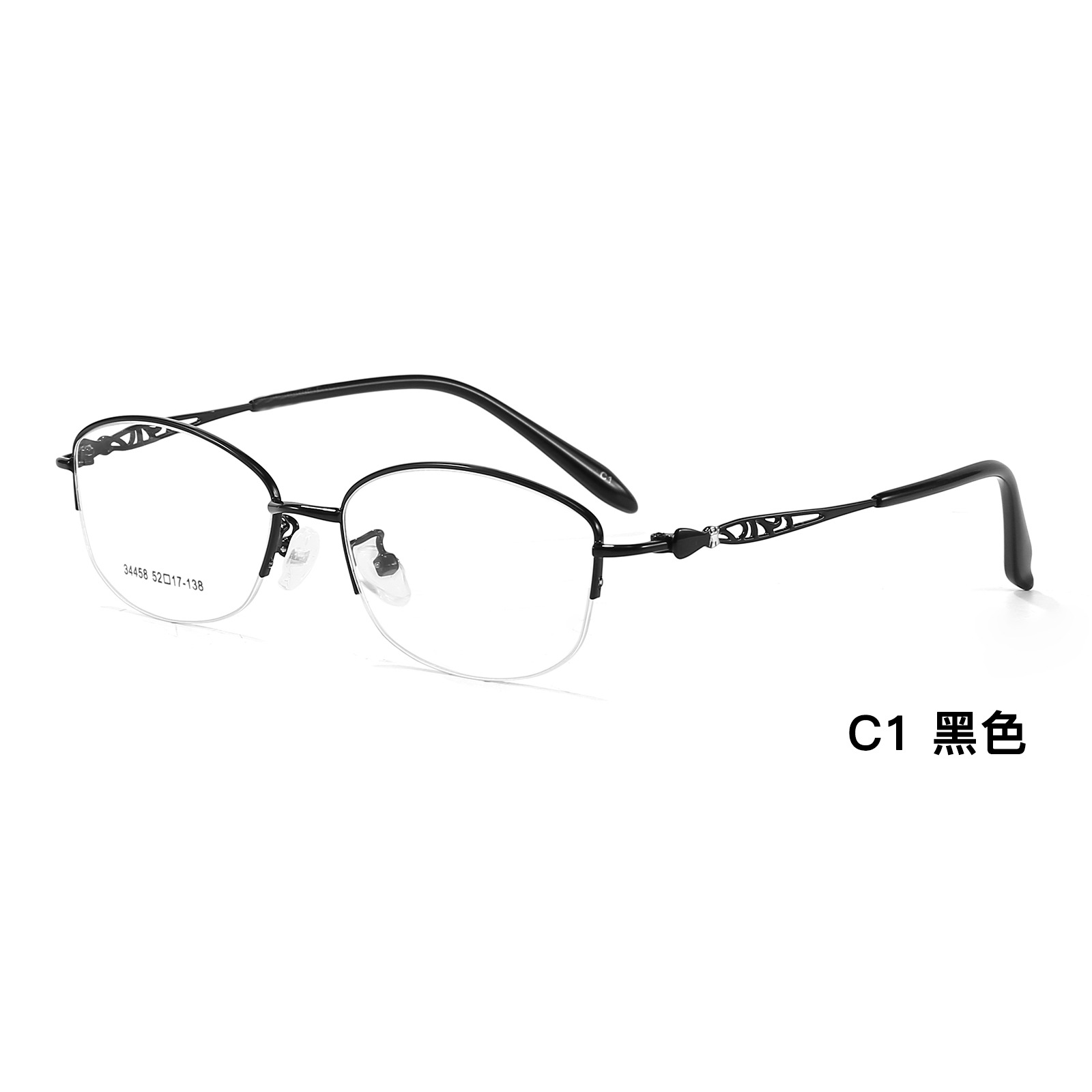 Elegante y encantadora Aleación de las mujeres gafas Marco de luz de lujo elegante gafas talladas piernas pueden ser equipadas con gafas Danyang al por mayor