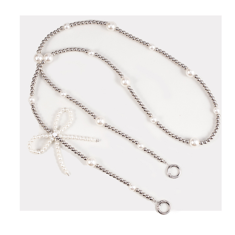 silver chain-white butterfly (about 120cm)