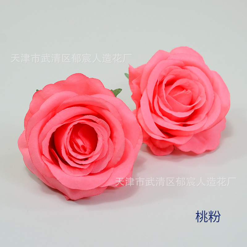 ローズ造花ハイエンドブルーフラワー結婚式の装飾偽花芯ローズヘッドローズフラワー卸売|undefined