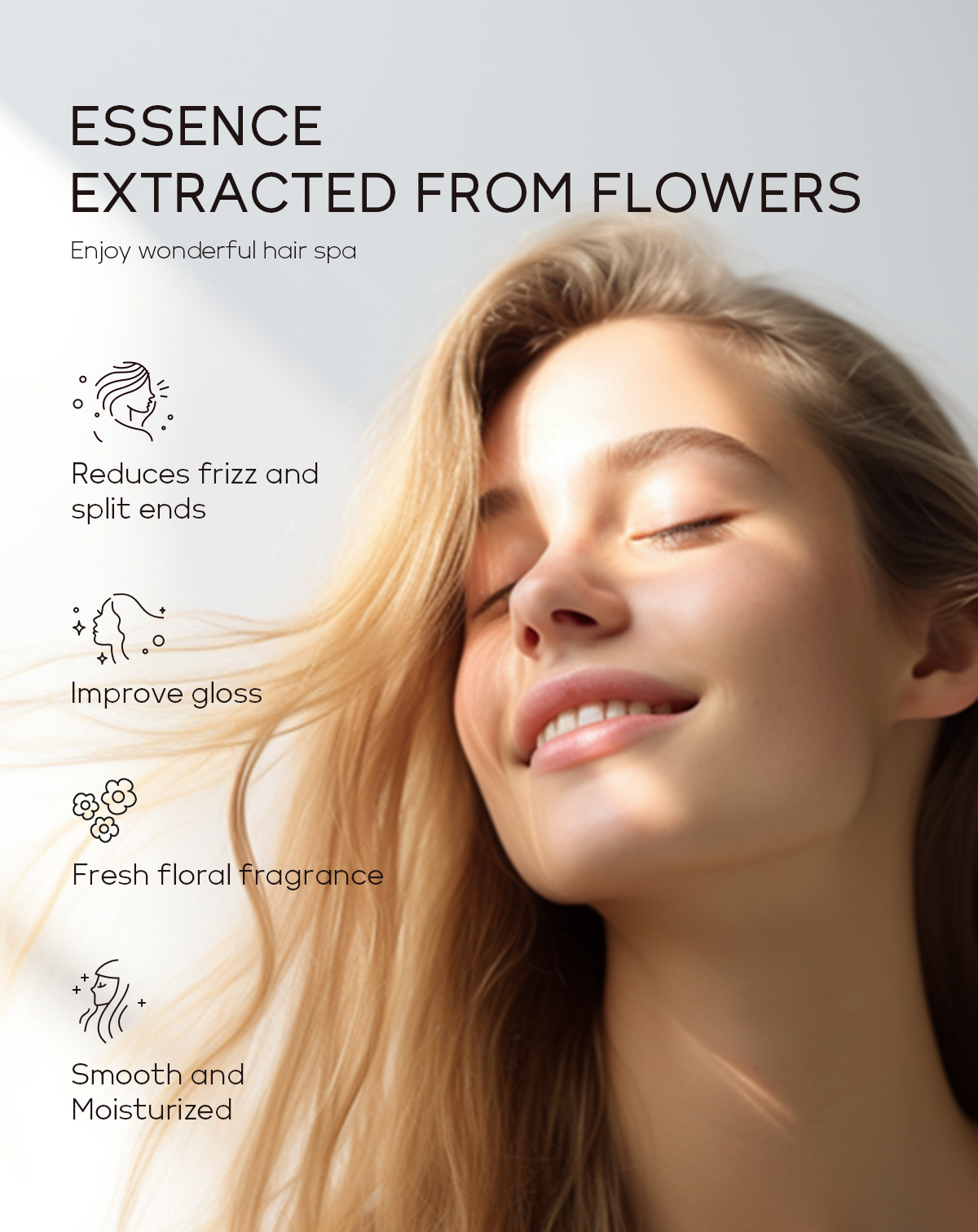 Cross-border LAIKOU Cherry Blossom Conditioner 200ml, smooth, lustrous, Moisturizing and improving frizz, factory in stock wholesale undefined